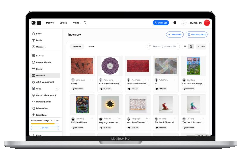 Cohart inventory dashboard